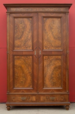 Lot 684 - A French walnut armoire