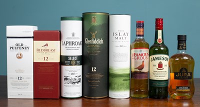 Lot 1025 - A selection of eight bottles of whiskey