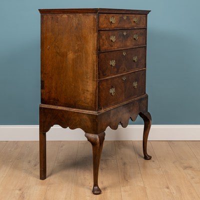 Lot 309 - A Regency style walnut chest on stand