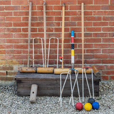 Lot 1182 - A croquet set