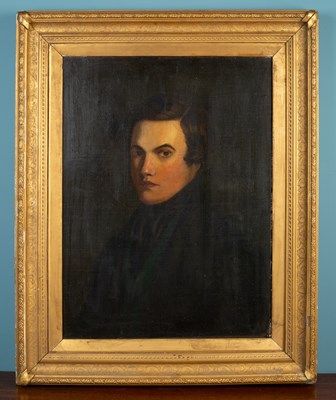 Lot 234 - 19th century English School, head and shoulder portrait of a young man