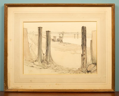 Lot 45 - Andreas Duncan Carse (British b.1876-d.1938), 'Putney Bridge'