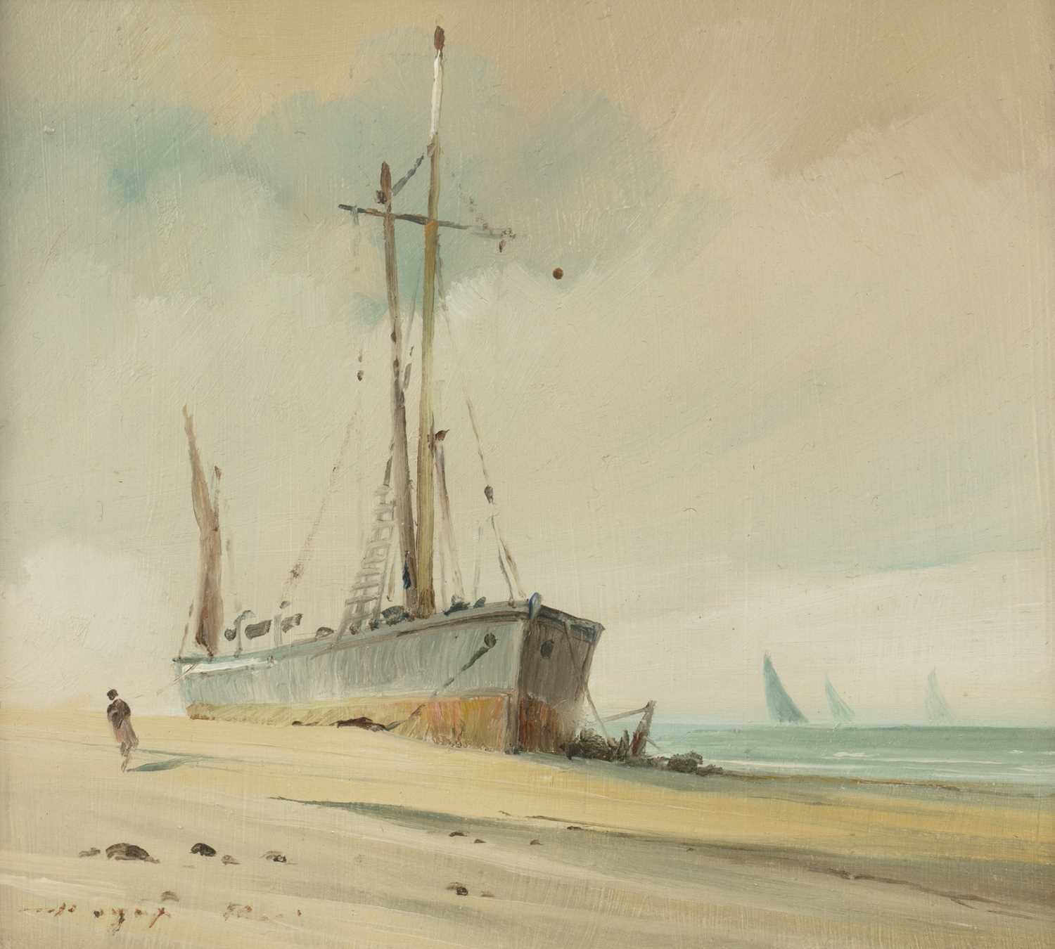 Lot 332 - Hagop Kasparian (20th century) Beached fishing...