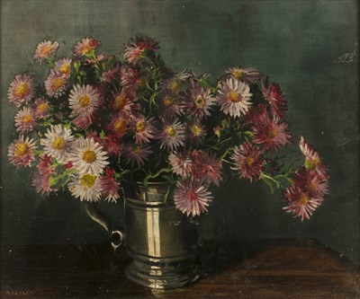 Lot 335 - G *  Healey Still life of Michaelmas daisies...