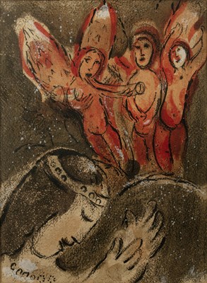 Lot 43 - Marc Chagall Sarah and The Angels, lithograph,...