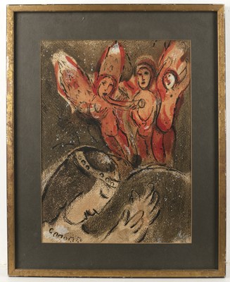 Lot 43 - Marc Chagall Sarah and The Angels, lithograph,...