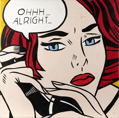 Lot 341 - After Roy Lichtenstein 'Ohhh Alright...', oil...