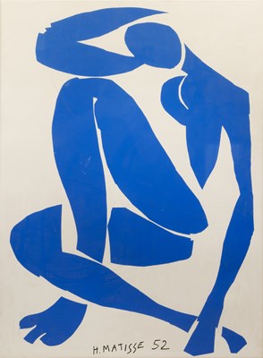 Lot 45 - After Henri Matisse Nu Bleu IV, lithograph,...