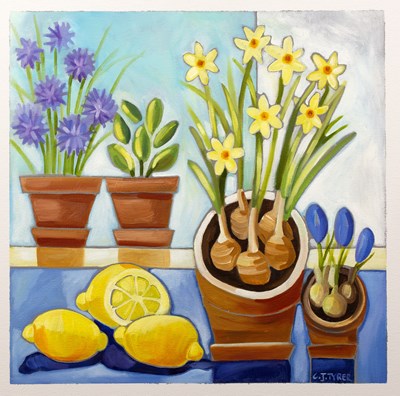 Lot 156 - Carolyn Tyrer (Contemporary) 'Daffodils and...