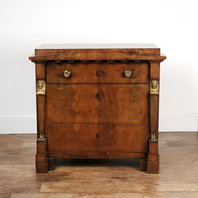 Lot 62 - Mahogany chest of drawers French Empire, with...