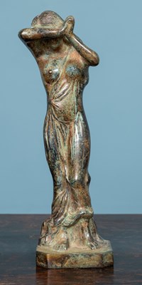 Lot 331 - A 20th century school bronze sculpture of a female