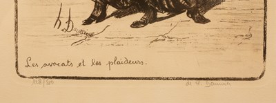 Lot 186 - Honoré Daumier (French, b.1808-d.1879), 'Les Avocats Et Les Plaideurs'