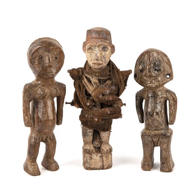 Lot 345 - An African fetish figure 27cm high and two...