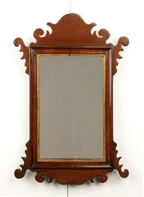 Lot 228 - Mahogany fret framed mirror late 18th/early...