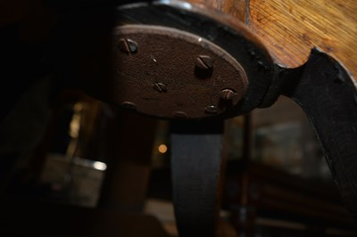 Lot 231 - Oak library table 19th Century, with two...