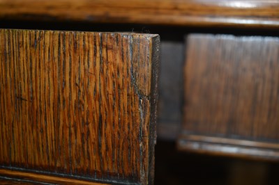 Lot 231 - Oak library table 19th Century, with two...