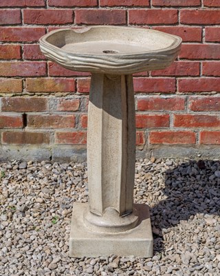 Lot 1298 - An antique glazed birdbath by The Leeds Fireclay Company (LEFCO)