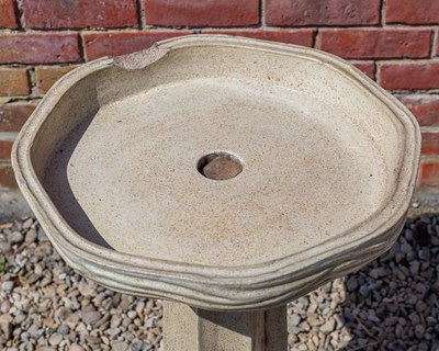 Lot 1298 - An antique glazed birdbath by The Leeds Fireclay Company (LEFCO)