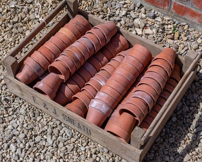 Lot 536A - A quantity of old terracotta flower pots