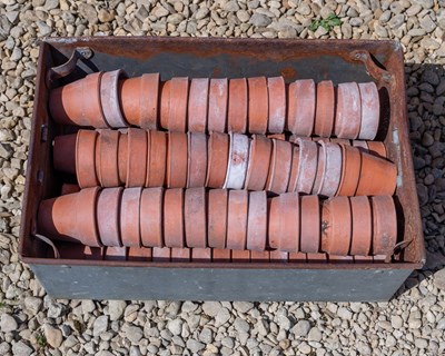 Lot 529 - A collection of old terracotta flower pots