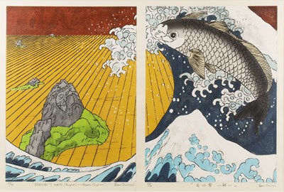 Lot 69 - Nana Shiomi (b.1956) Hokusai's Wave (right) -...