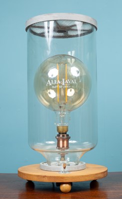 Lot 312 - A steampunk style glass table lamp