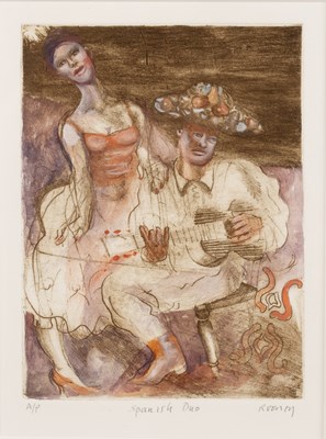 Lot 35 - Mick Rooney (b.1944) The Saxophonist; and...