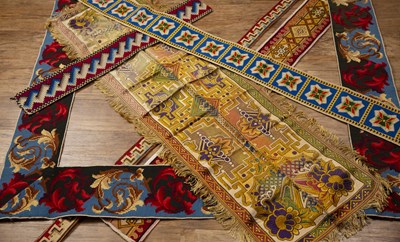 Lot 396 - Collection of Berlin woolwork panels of...