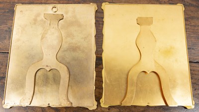 Lot 397 - Matched pair of French gilt metal photo frames...