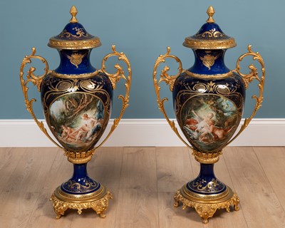 Lot 240 - A pair of decorative vases