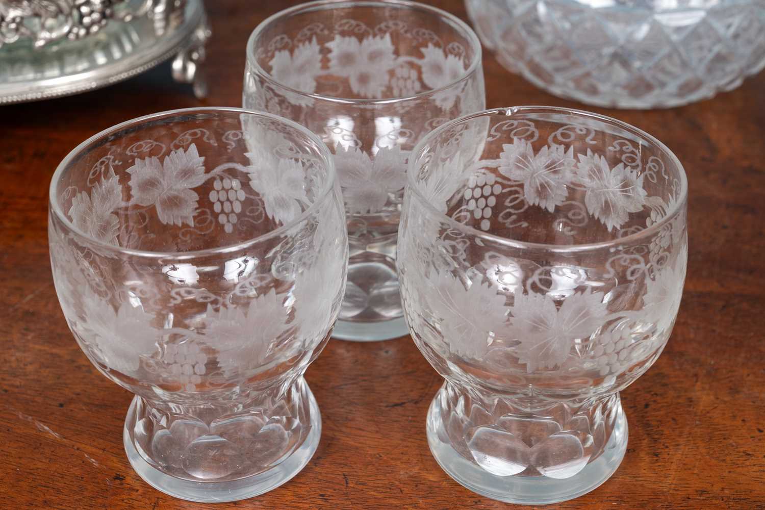 Lot 177 A group of glass decanters, stoppers and