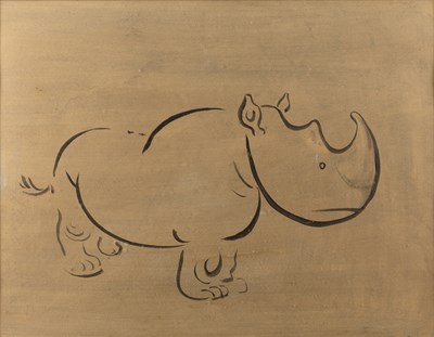 Lot 303 - Mervyn Peake (1911-1968) Rhinoceros ink on...