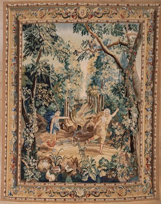 Lot 405 - A 17th century Continental style tapestry