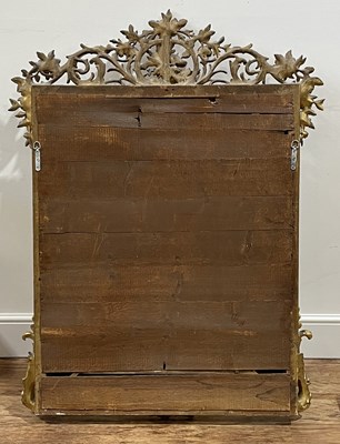 Lot 81 - Decorative French gilt framed cushion mirror...