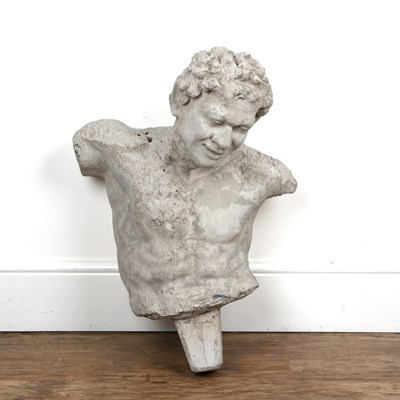 Lot 150A - Head and torso bust of a male plaster cast...