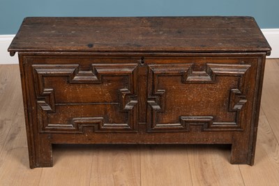 Lot 400 - A small 18th century and later chest or coffer