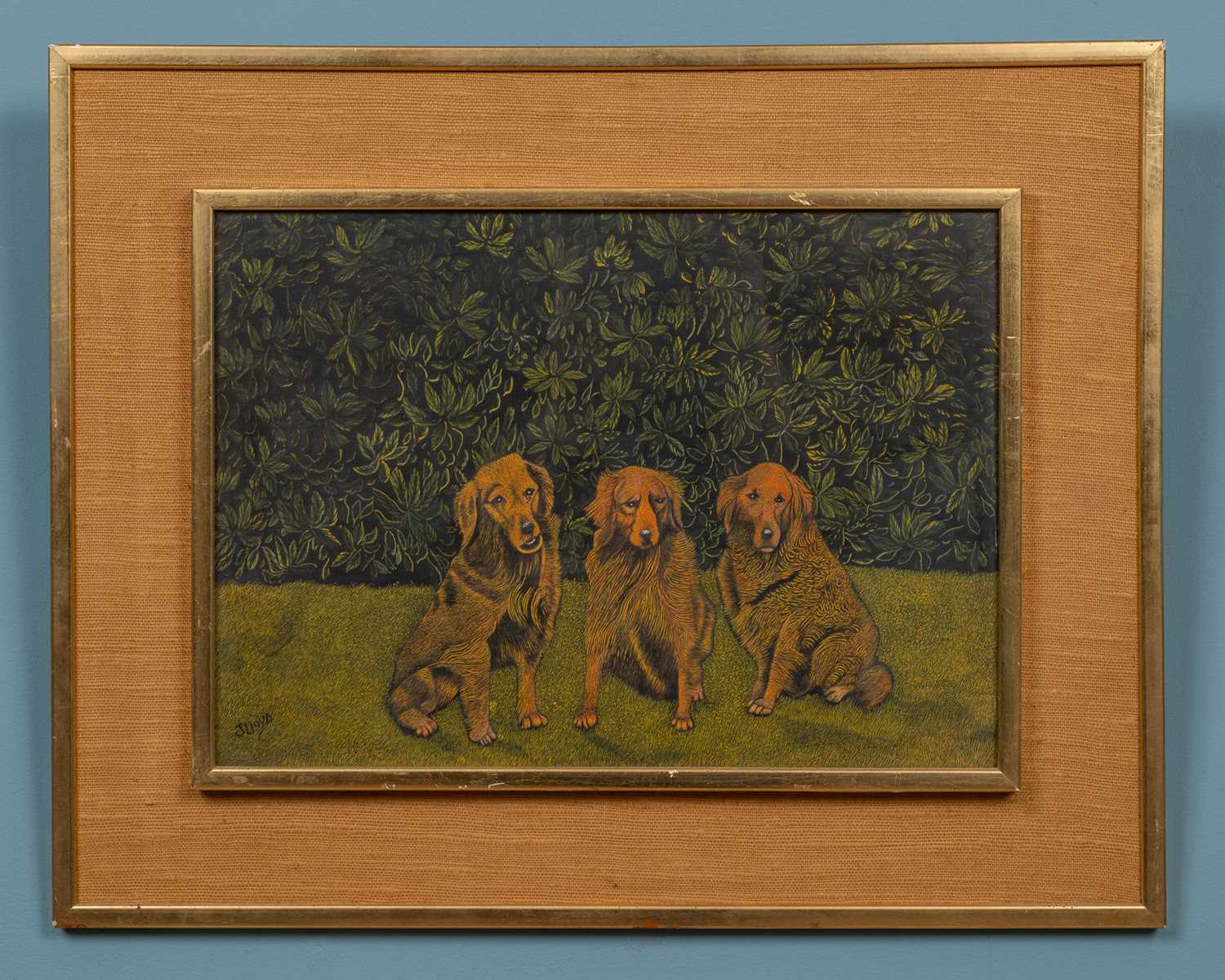 Lot 47 - James Lloyd (British, b.1905-d.1974), 'Three Dogs'