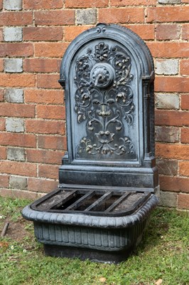 Lot 1201 - A cast aluminium water fountain