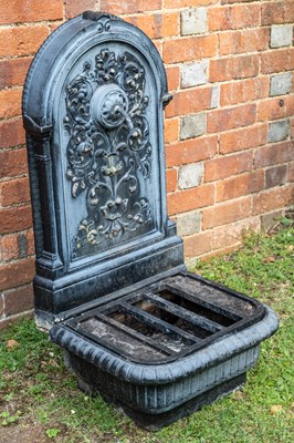 Lot 1201 - A cast aluminium water fountain