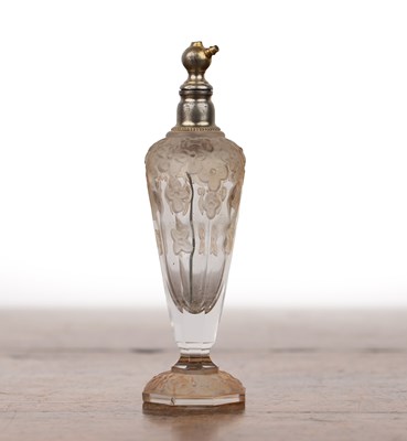 Lot 365 - Art Deco glass scent or perfume bottle French,...