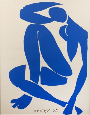 Lot 247 - After Henri Matisse (1869-1954) 'Nu Bleu IV',...