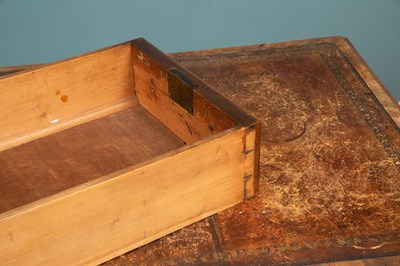 Lot 32 - A walnut and burr walnut veneered pedestal desk