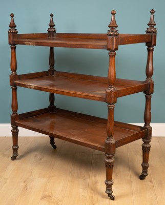 Lot 71 - A 19th centruy oak Country House three-tier buffet