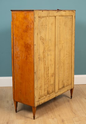 Lot 18 - A George III Sheraton style satinwood library cabinet