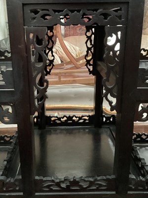 Lot 306 - A Chinese ebony display cabinet
