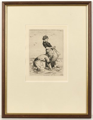 Lot 53 - Pierre Billet (1837-1922) Washerwomen, Les...