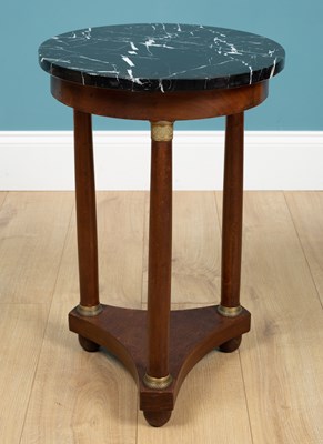 Lot 22 - An Empire style circular marble-topped occasional table