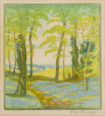 Lot 193 - John Hall Thorpe (1874-1947) A Wooded Clearing...