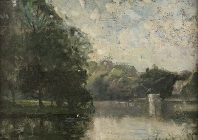 Lot 388 - William George Robb (1872-1940) The Lake in...