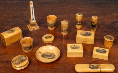 Lot 85 - A collection of 19th century and later Mauchline souvenir wares